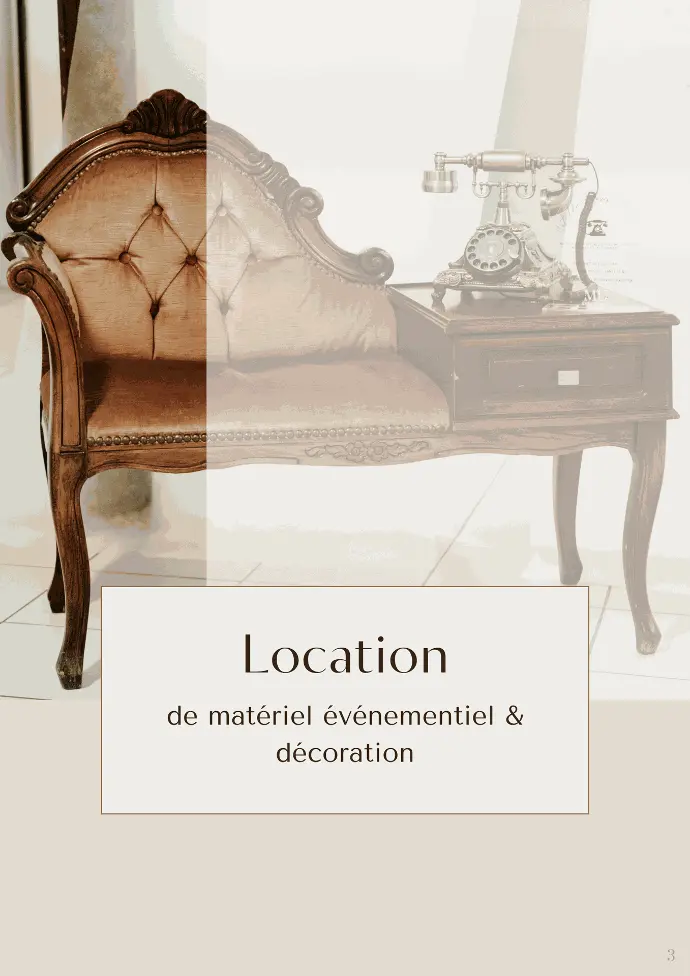 Location de matériel et décoration événements