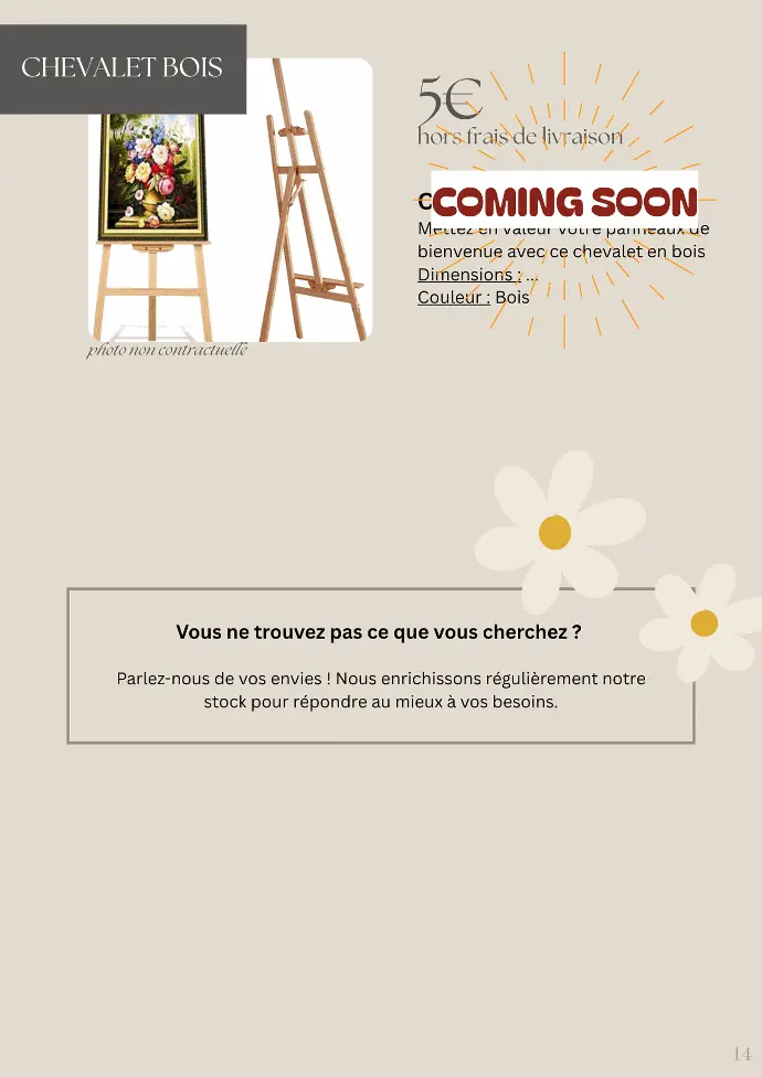 Location chevalet bois