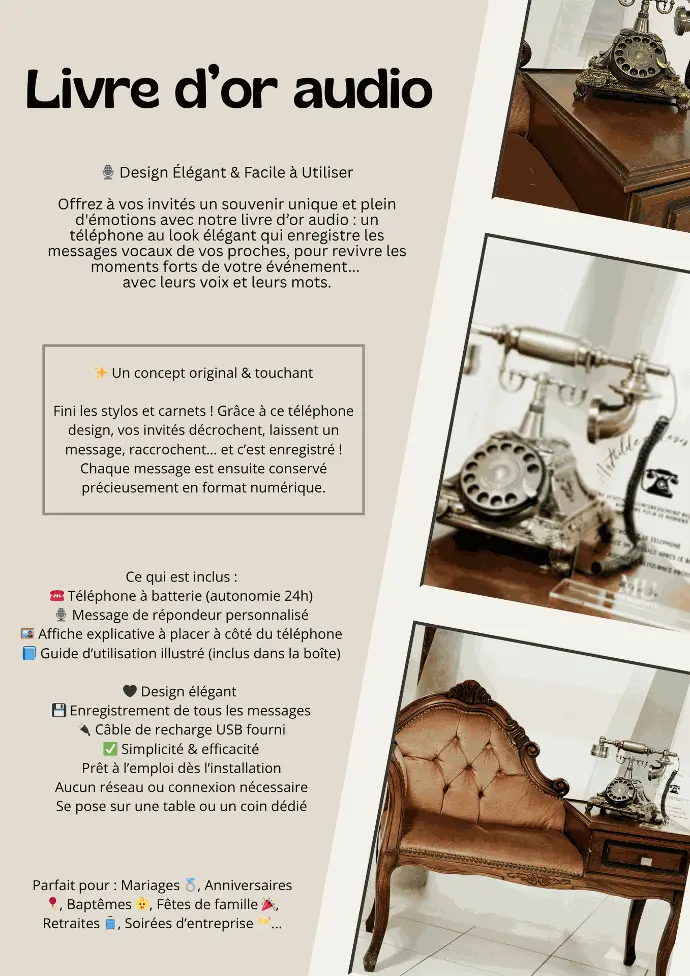 Location livre d'or audio